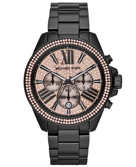 mk black watch women's|michael kors women's watches sale.